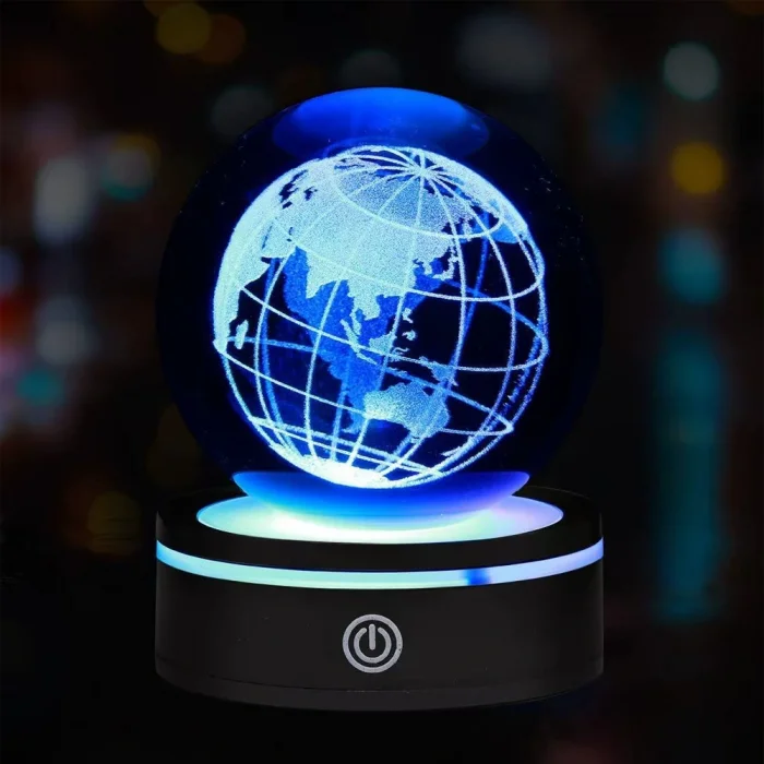 BUĞZ USBli Dünya Tasarımlı Dönen Cam Küre