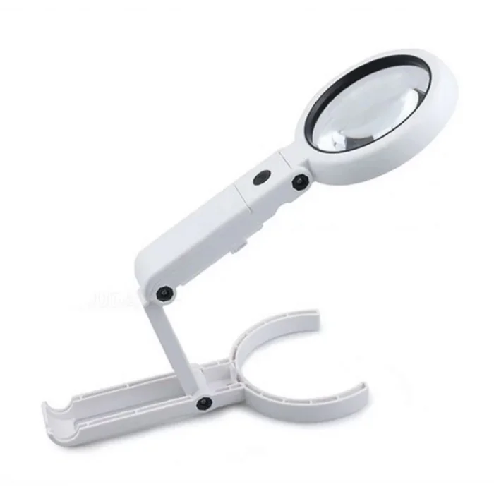 BUĞZ Usb Şarj Edilebilir Katlanabilir 3.510x Büyüteç 8 Ledli Masa Ve Eliçin  Taşınabilir Büyüteç Fs90rc