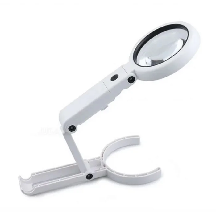 BUĞZ Usb Şarj Edilebilir Katlanabilir 3.510x Büyüteç 8 Ledli Masa Ve Eliçin  Taşınabilir Büyüteç Fs90rc - BUĞZ