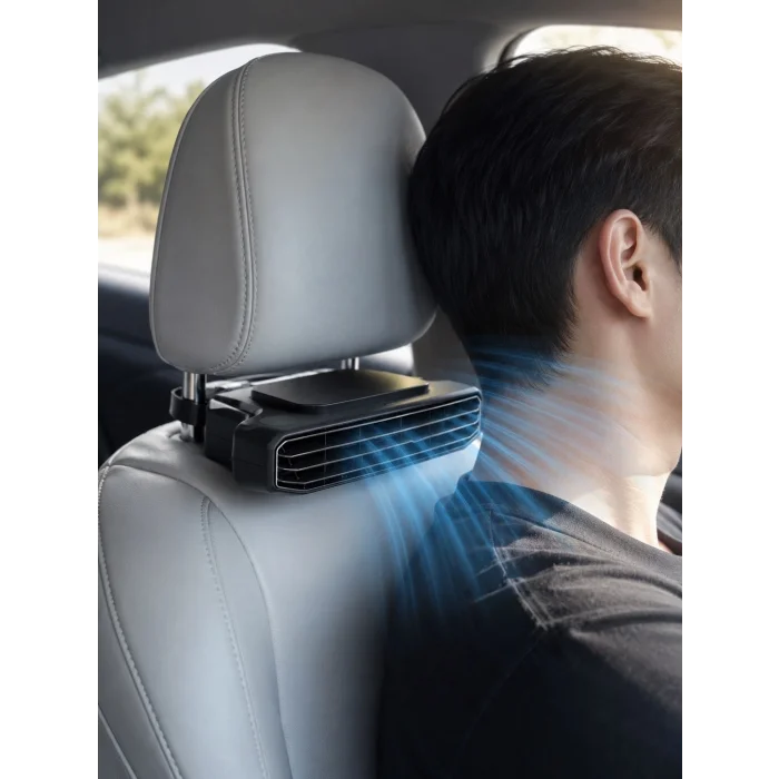BUĞZ USB Şarjlı Araç Boyun Soğutucu Fan 5 Kademeli Sessiz Çalışan Turbo Fan