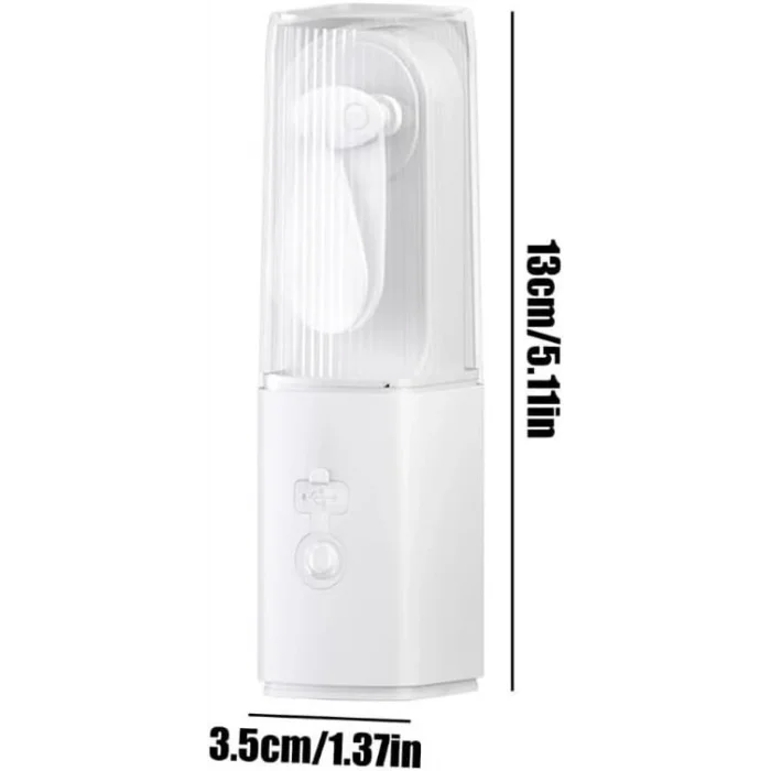 BUĞZ USB Şarjlı Fenerli Mini El Fanı 1200 mAh Taşınabilir Çanta Kamp ve Ofis Vantilatörü