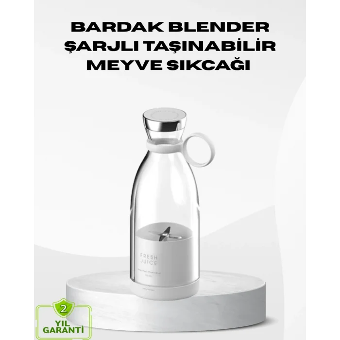 BUĞZ USB Şarjlı Kablosuz Blender – Taşınabilir, Kompakt ve Çevre Dostu Meyve Sıkıcı