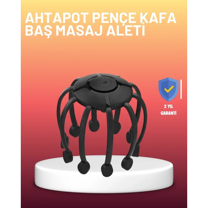 BUĞZ USB Şarjlı Kafa Masaj Aleti 3 Modlu 8 Başlıklı Stres Giderici