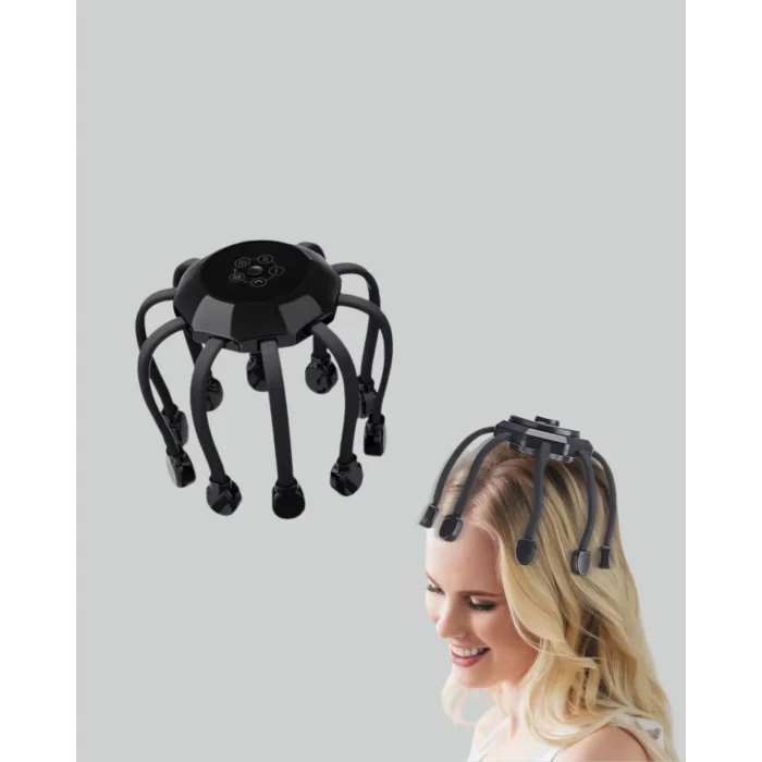 BUĞZ USB Şarjlı Kafa Masaj Aleti 3 Modlu 8 Başlıklı Stres Giderici