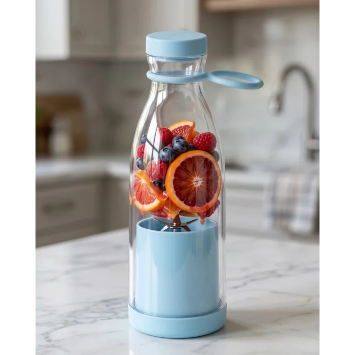 BUĞZ USB Şarjlı Mini Blender 380 ml Taşınabilir Smoothie Yapıcı Pratik Kullanım