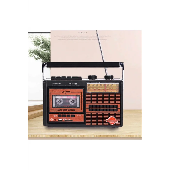 BUĞZ Usb ve fm radyo özellikli kahverengi kaset çalar 2 yıl garantili nostaljik radyo