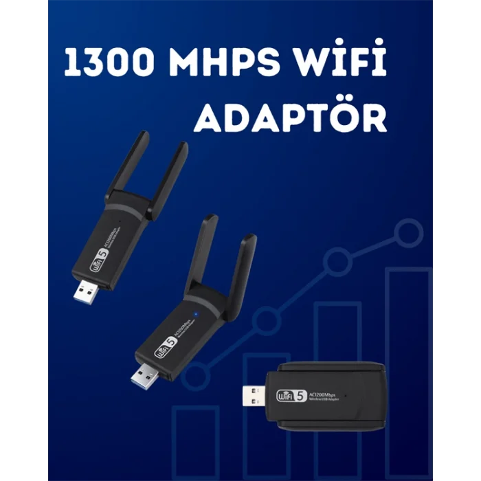 BUĞZ USB WiFi Adaptör – 1200 Mbps Hız - BUĞZ