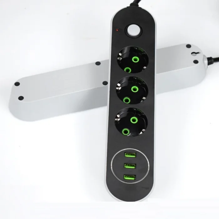 BUĞZ USB Yuvalı Üçlü Priz