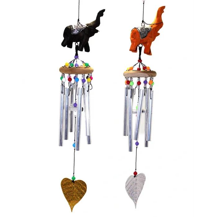 BUĞZ Üstü Ahşap Altı Metal Filli Rüzgar Çanı