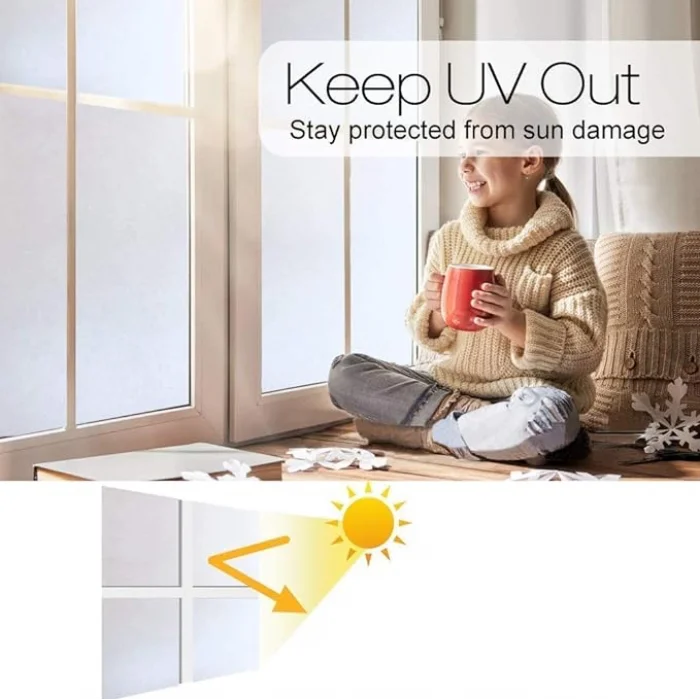 BUĞZ UV Engelleyici Buzlu Cam Filmi 2 Metre x 45 Cm.