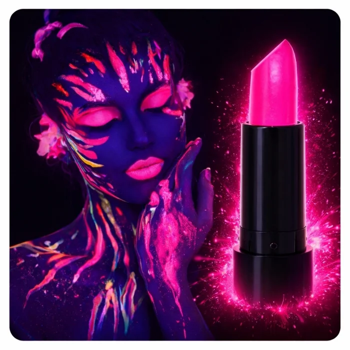 BUĞZ Uv Neon Pembe Ruj – Karanlıkta Parlayan Makyaj Boyası