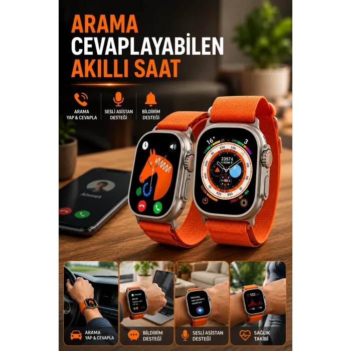 BUĞZ Uyku ve Nabız Takipli, Wireless Şarjlı Akıllı Saat Android ve iOS Uyumlu