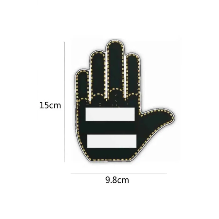  Uzaktan Kumandalı Araba Parmak Hareketi Işığı Parmak Işığı LED Araba Arka Pencere