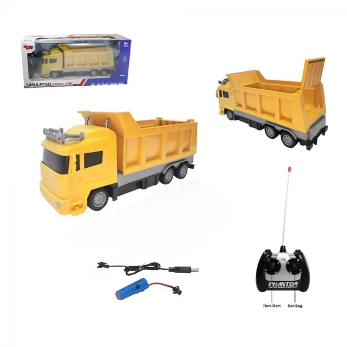BUĞZ Uzaktan Kumandalı Full Fonksiyon Şarjlı 1:18 Kamyon (Damperli - Çöp Kamyonu)