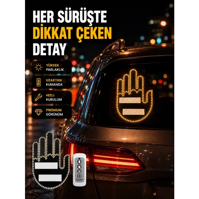 BUĞZ Uzaktan Kumandalı LED El Park Uyarı Cihazı Suya Dayanıklı Enerji Tasarruflu