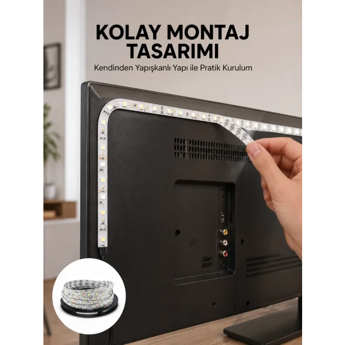 BUĞZ Uzaktan Kumandalı LED TV Arka Işık Şeridi Yeni Nesil