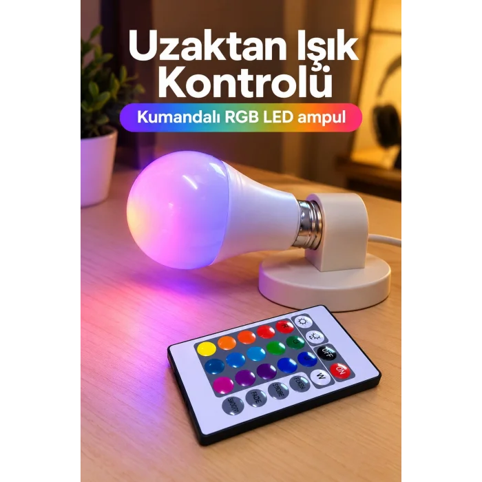 BUĞZ Uzaktan Kumandalı RGB LED Ampul - BUĞZ