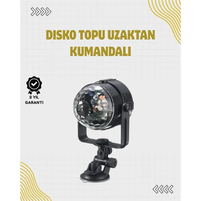  Uzaktan Kumandalı, Ses Kontrollü LED Disko Işığı - Parti ve Kulüpler İçin