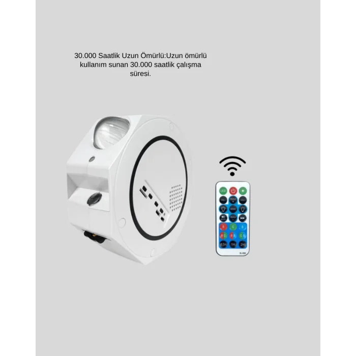 BUĞZ Uzaktan Kumandalı Zamanlayıcılı Galaksi Yıldız Projektörü - BUĞZ