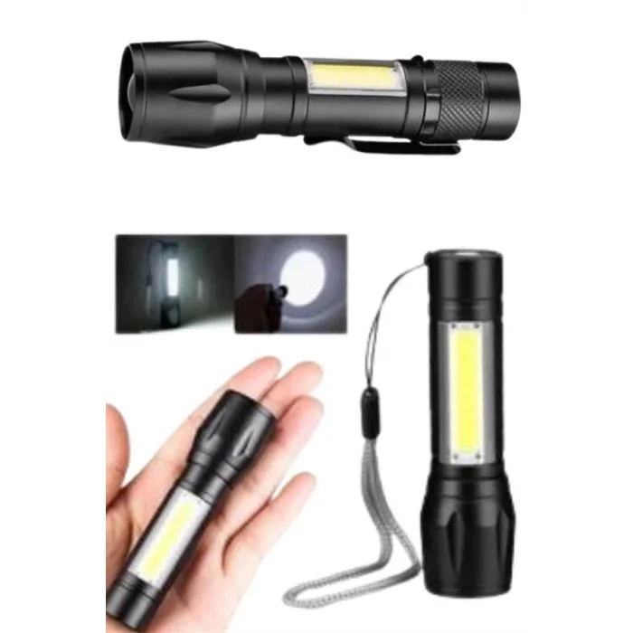 BUĞZ Uzun Menzilli Şarjlı El Feneri Uzun Ömürlü Led Işık Lamba - Lisinya