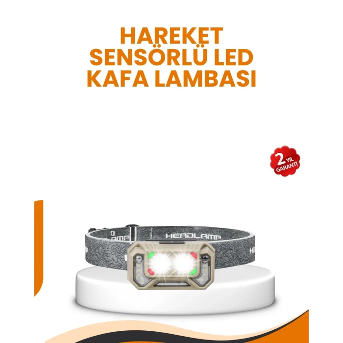 BUĞZ Uzun Menzilli Sensörlü LED Kafa Lambası Kamp ve Yürüyüş