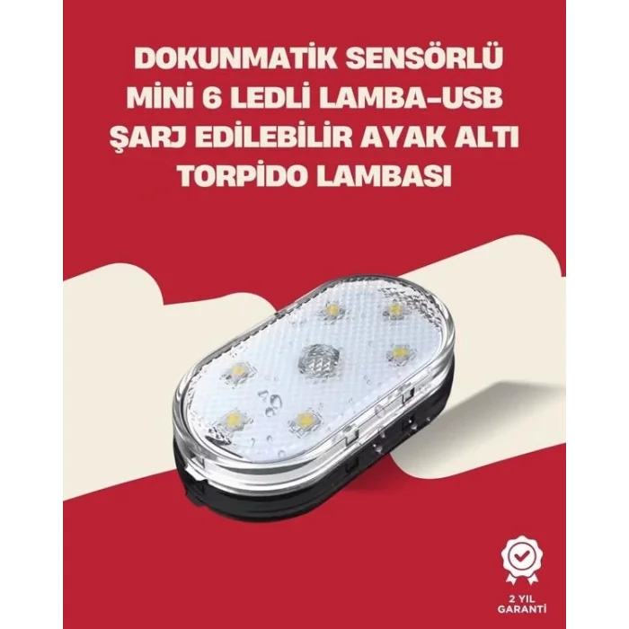  Uzun Ömürlü Lityum Bataryalı, Kompakt Araba İç Mekan LED Işıklar