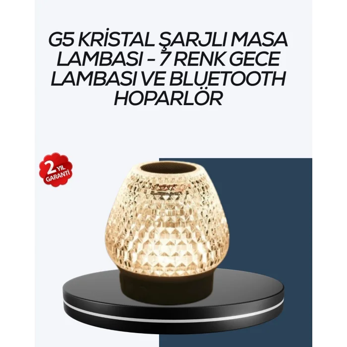  Uzun Pil Ömürlü 7 Renk Işıklı Bluetooth Hoparlör