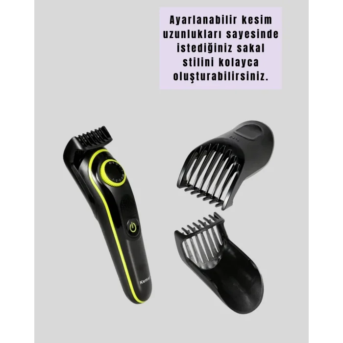  Uzun Pil Ömürlü LED Göstergeli Erkek Bakım Seti 5-in-1 Saç Sakal Tıraş Makinesi