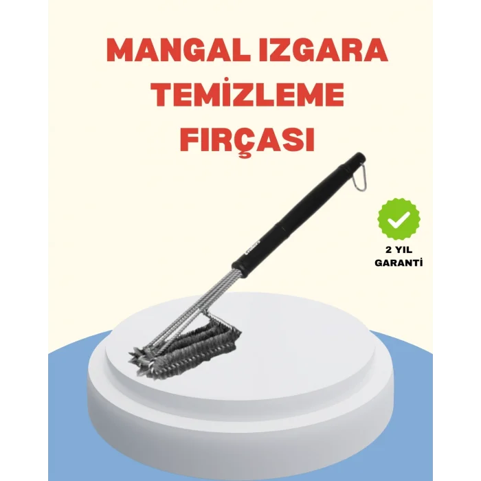 BUĞZ Uzun Saplı Izgara Temizleme Fırçası Çelik Telli