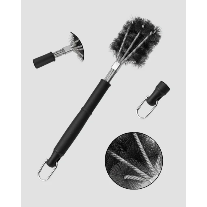 BUĞZ Uzun Saplı Izgara Temizleme Fırçası Çelik Telli - Lisinya