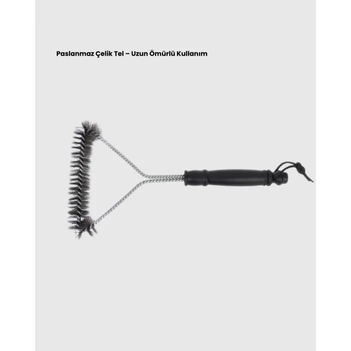 BUĞZ Uzun Saplı Paslanmaz Çelik Izgara Temizlik Fırçası - Lisinya