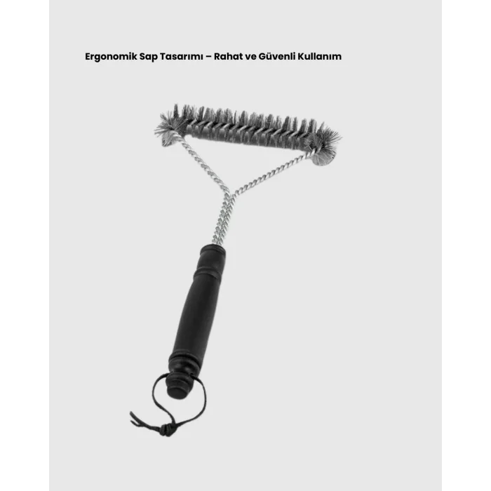 BUĞZ Uzun Saplı Paslanmaz Çelik Izgara Temizlik Fırçası - Lisinya