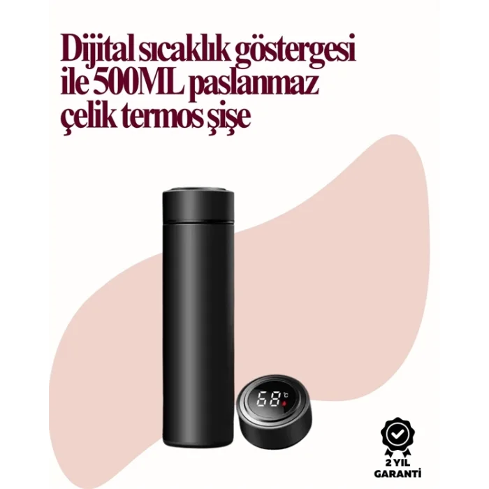  Uzun Süre Isı Koruma Sağlayan Dijital Göstergeli Termos