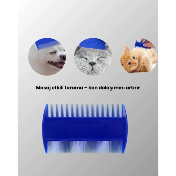 BUĞZ Uzun ve Kısa Tüylü Hayvanlara Özel Bit Tarağı ve Tüy Temizleme Seti