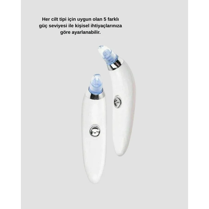 BUĞZ Vakumlu Siyah Nokta Temizleme Cihazı – 5 Kademe Güç ve 4 Başlıklı Derin Cilt Bakımı - Lisinya