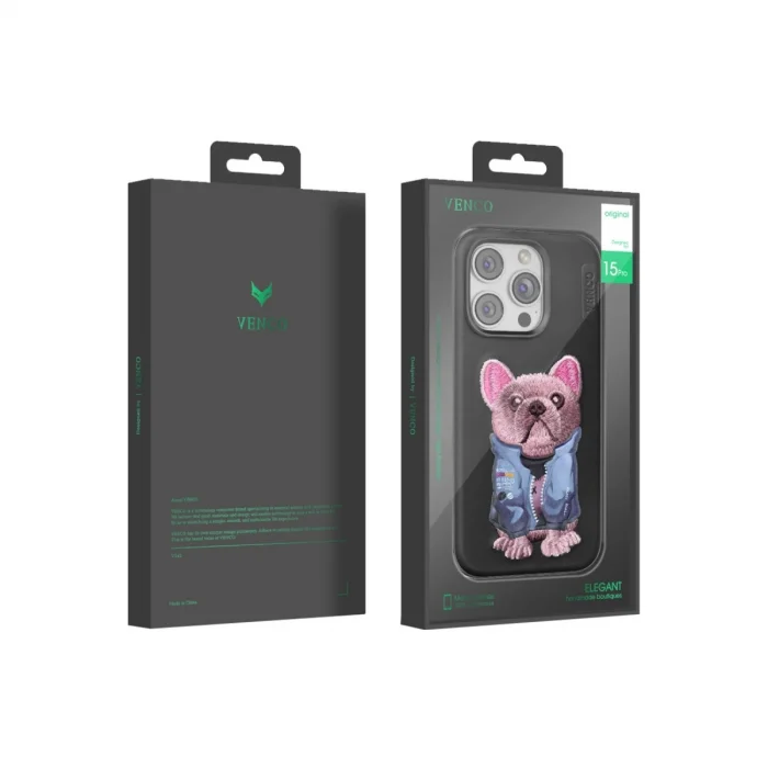 BUĞZ Venco  İphone 14 Pro Max Cute Desenli Kapak - Siyah