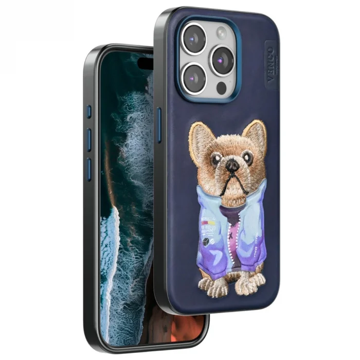 BUĞZ Venco  İphone 15 Pro Max Cute Desenli Kapak - Lacivert