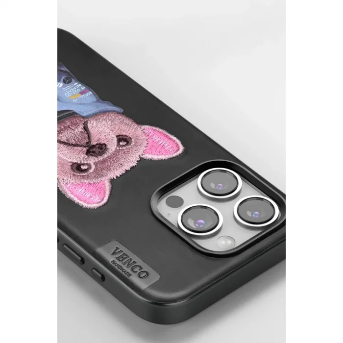 BUĞZ Venco İphone 15 Pro Max Cute Desenli Kapak - Siyah