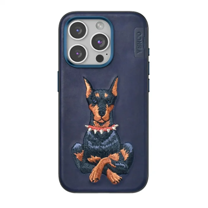 BUĞZ Venco  İphone 15 Pro Max Perma Desenli Kapak - Lacivert
