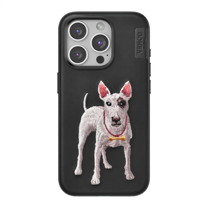 BUĞZ Venco  İphone 15 Pro Max Perma Desenli Kapak - Siyah