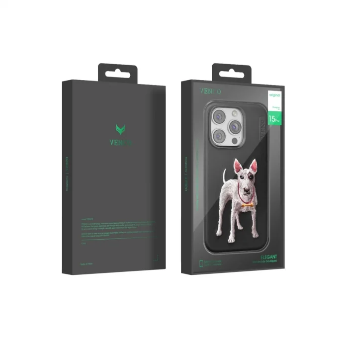 BUĞZ Venco İphone 15 Pro Perma Desenli Kapak - Koyu Kahve