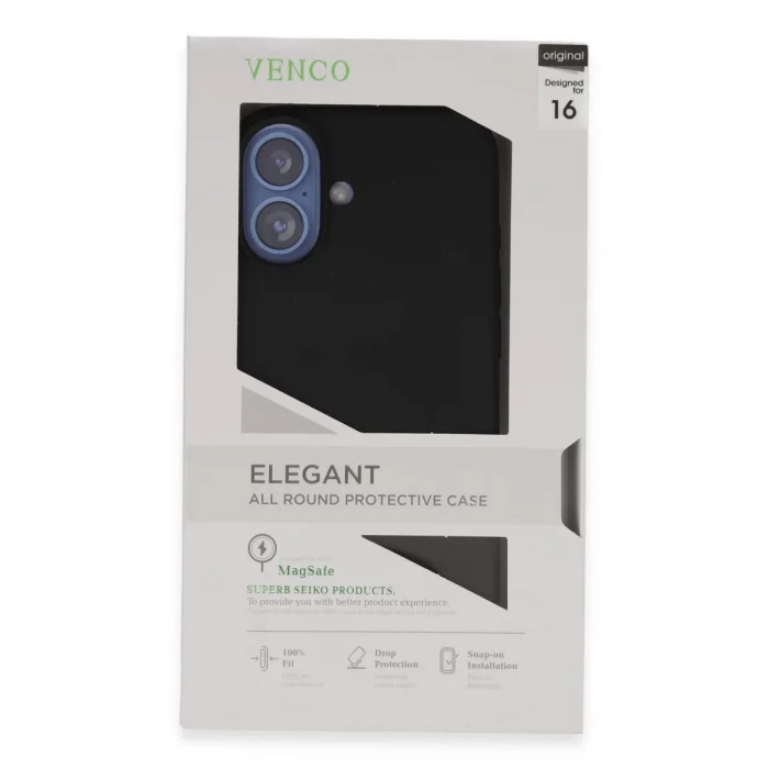 BUĞZ Venco İphone 16 Home Magsafe Kapak - Siyah