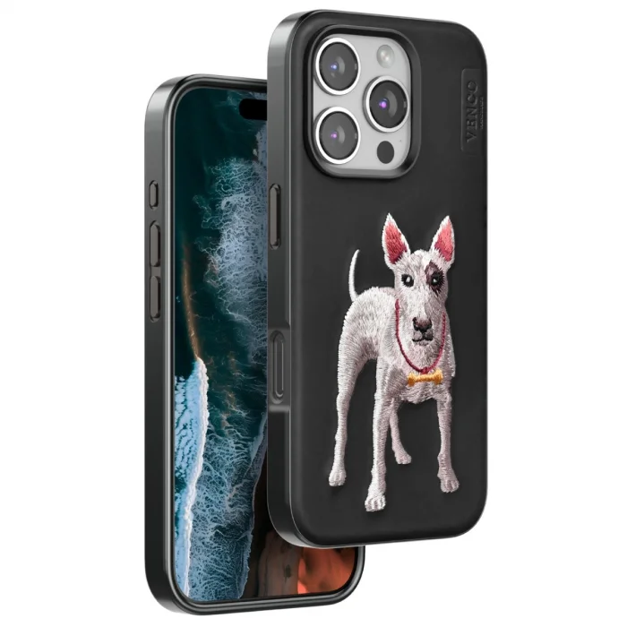 BUĞZ Venco  İphone 16 Pro Max Perma Desenli Kapak - Siyah