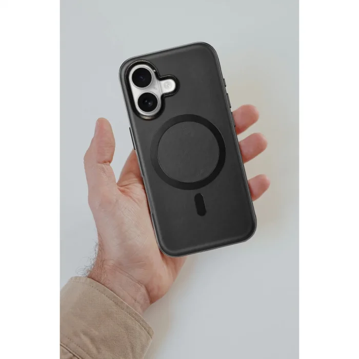 BUĞZ Venco İphone 16 Puskas Magsafe Kapak - Titan Gri