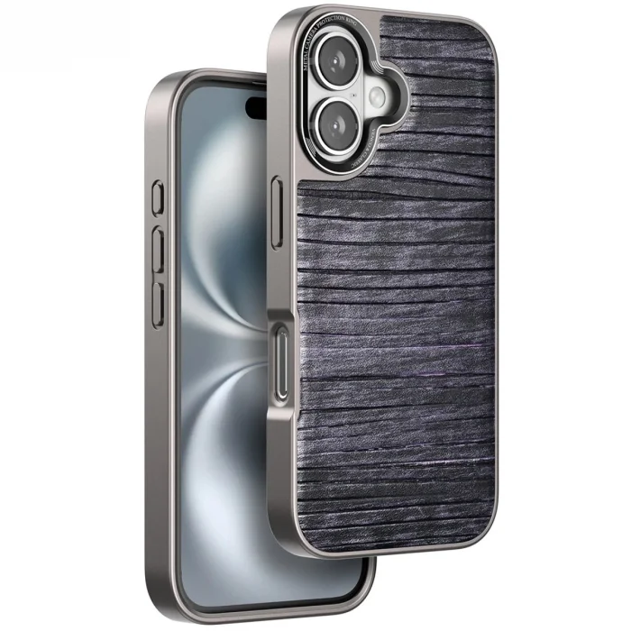 BUĞZ Venco İphone 16 Wave Kapak - Derin Mor