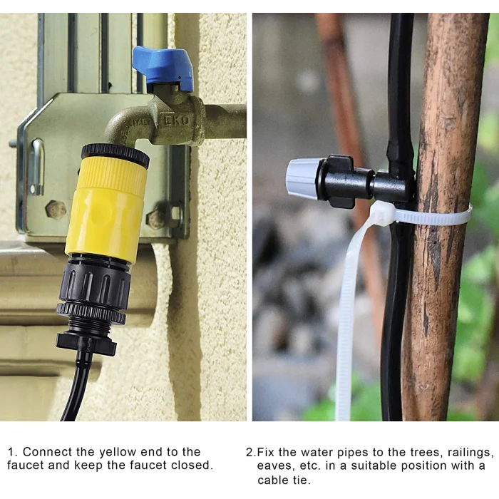 BUĞZ Veranda Sera Havuz Alanları Su Sisi Sistemi Dış Mekan Soğutma Kiti 10 Metre ( BUĞZ )