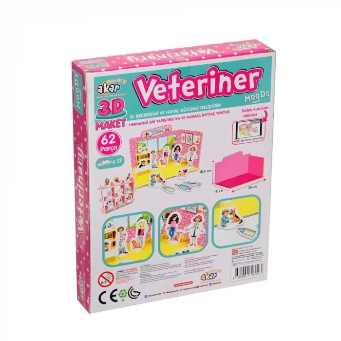  Veteriner Maket 3 Boyutlu Puzzle
