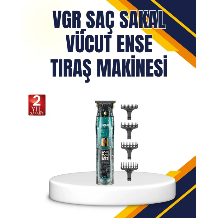  VGR V-695 Profesyonel Tıraş Makinesi Seramik Bıçaklı Turbo Güçlü Motor