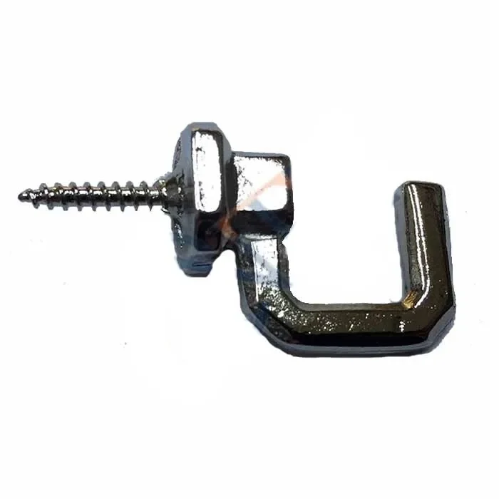 BUĞZ Vidalı Kanca, Askı Büyük - 15x23mm, Nikel - 1 Adet