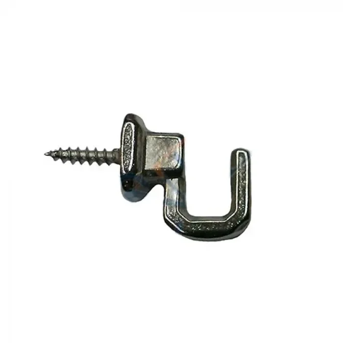 BUĞZ Vidalı Kanca, Askı Küçük - 15x18mm, Nikel - 1 Adet